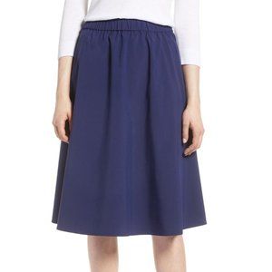 Halogen A-Line Midi Skirt Navy Peacoat